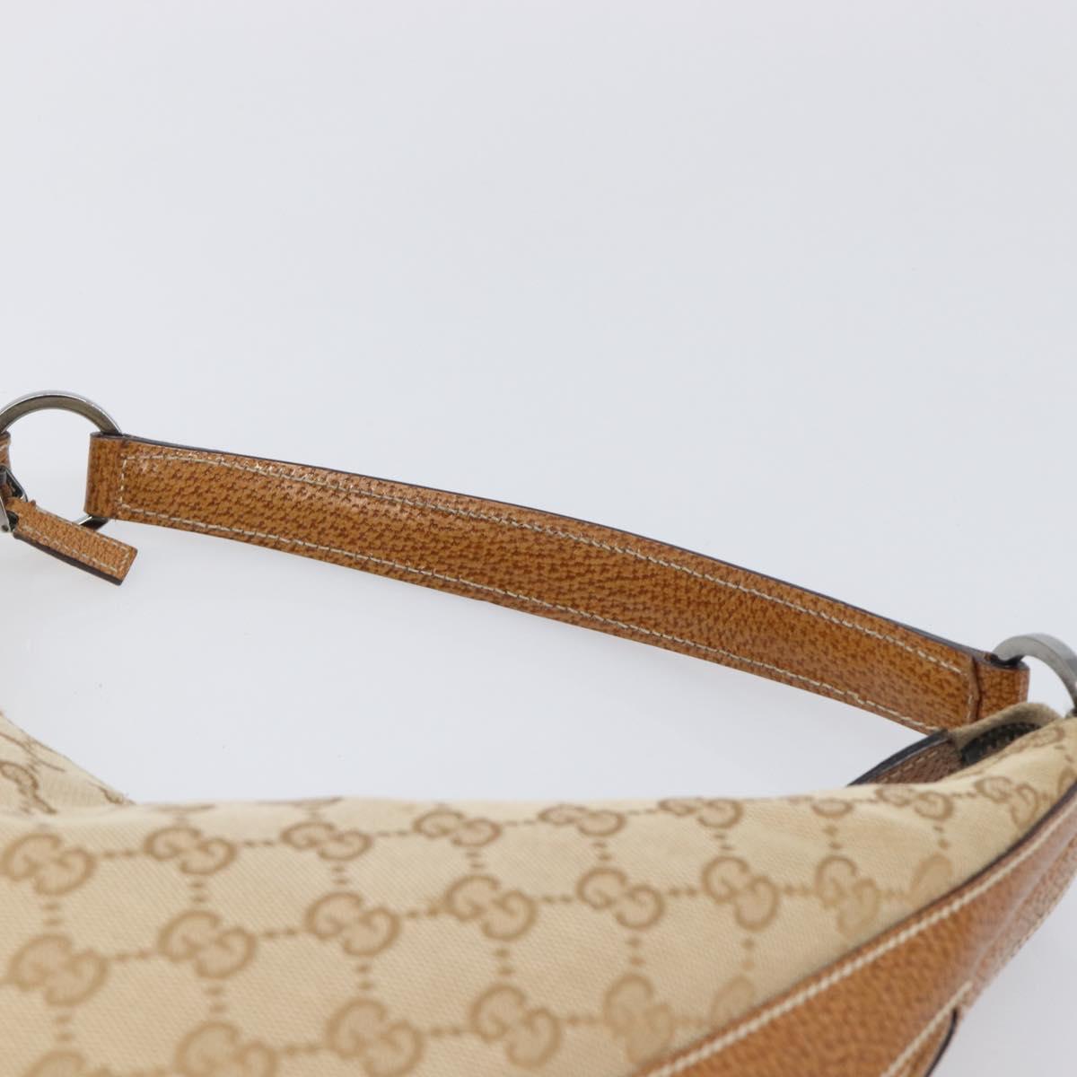 LOUIS VUITTON GG Canvas Shoulder Bag Beige Silver 124357 LV Auth 207700A