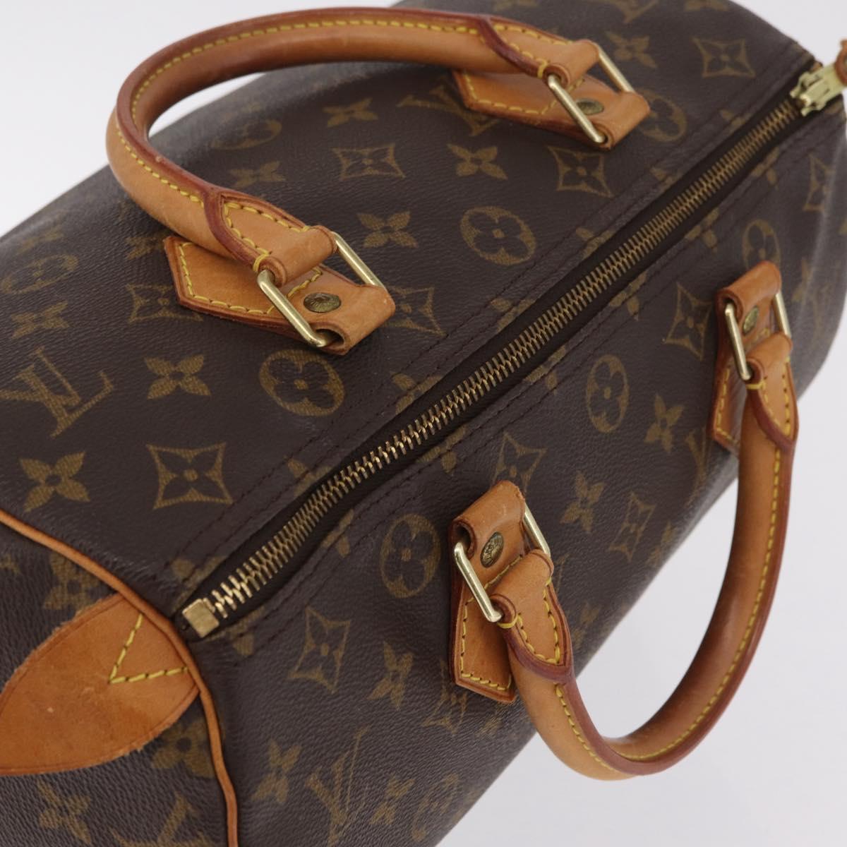 LOUIS VUITTON Monogram Speedy 30 Hand Bag M41526 LV Auth 207701A