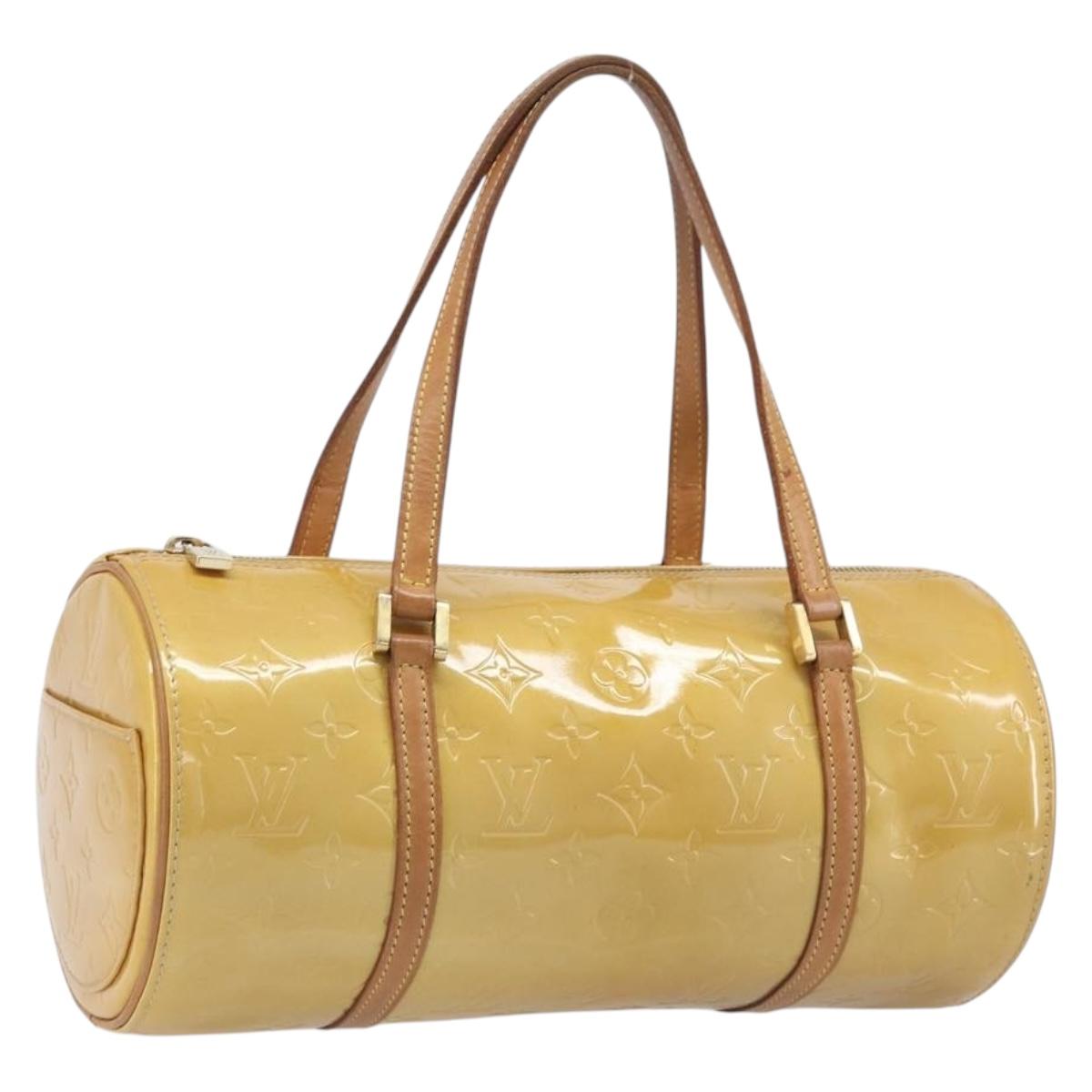 LOUIS VUITTON Monogram Vernis Bedford Hand Bag Beige M91006 LV Auth 207704A