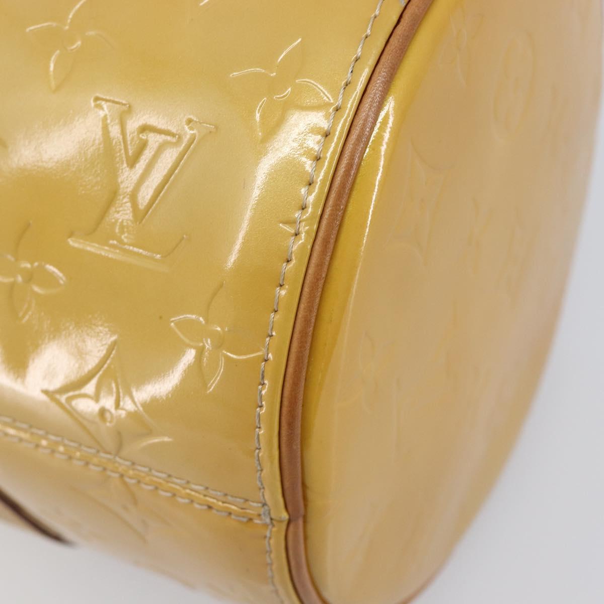 LOUIS VUITTON Monogram Vernis Bedford Hand Bag Beige M91006 LV Auth 207704A