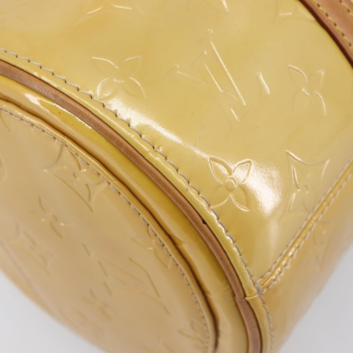 LOUIS VUITTON Monogram Vernis Bedford Hand Bag Beige M91006 LV Auth 207704A