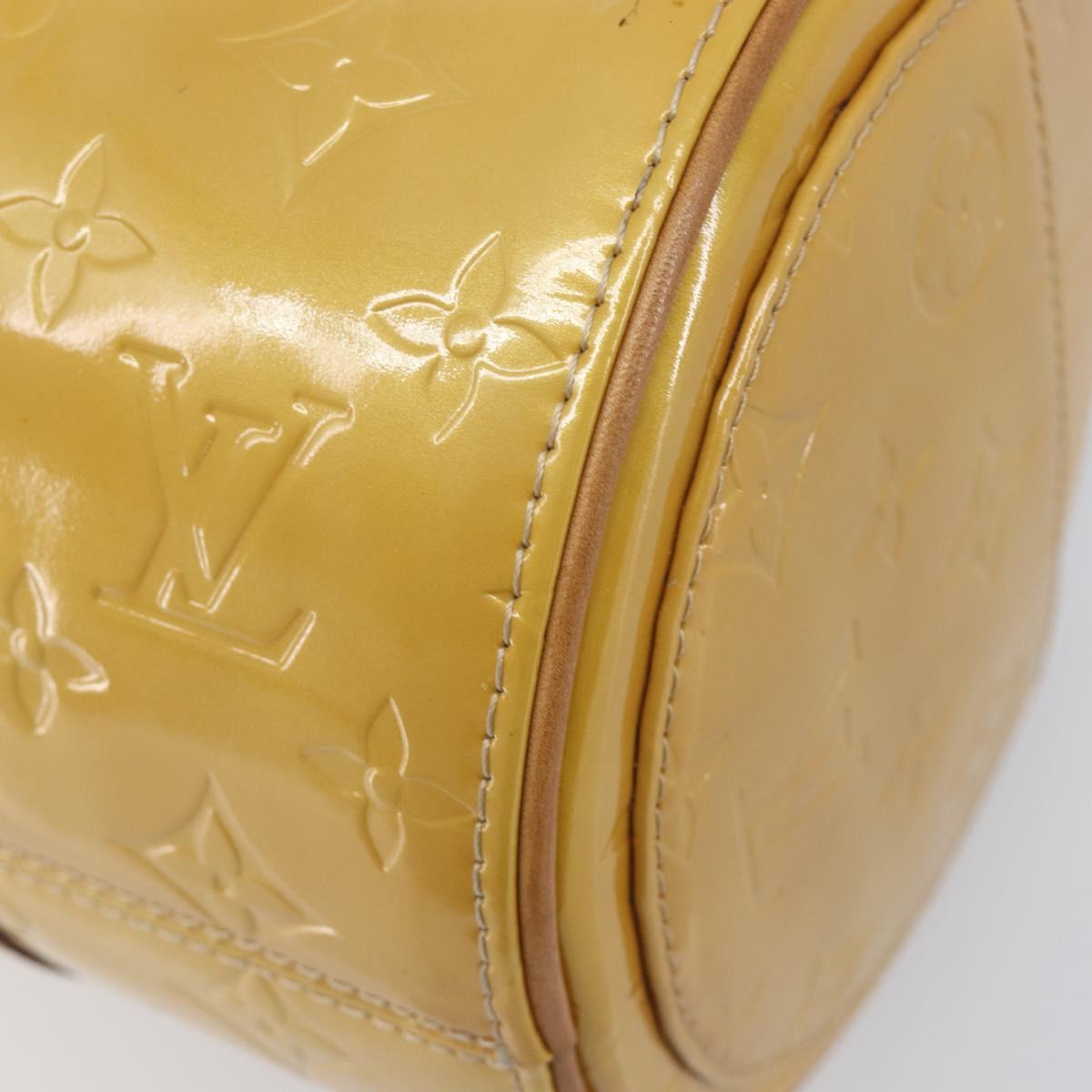 LOUIS VUITTON Monogram Vernis Bedford Hand Bag Beige M91006 LV Auth 207704A