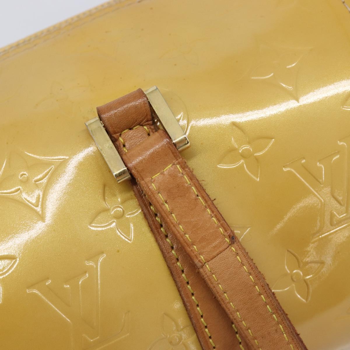 LOUIS VUITTON Monogram Vernis Bedford Hand Bag Beige M91006 LV Auth 207704A