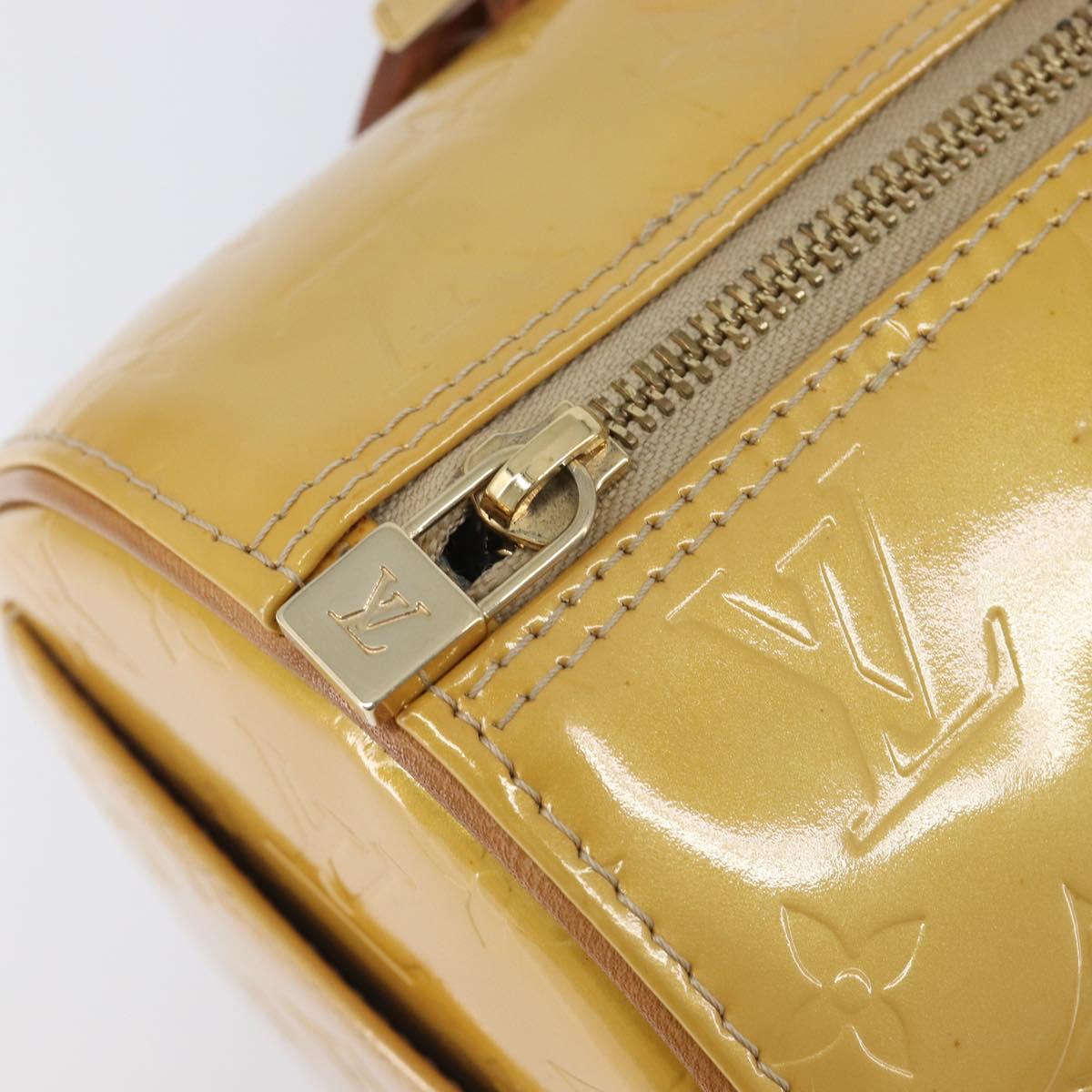 LOUIS VUITTON Monogram Vernis Bedford Hand Bag Beige M91006 LV Auth 207704A