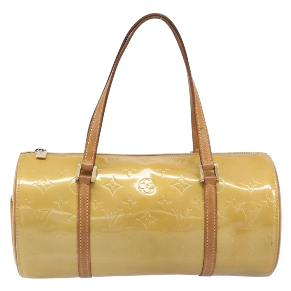 LOUIS VUITTON Monogram Vernis Bedford Hand Bag Beige M91006 LV Auth 207704A