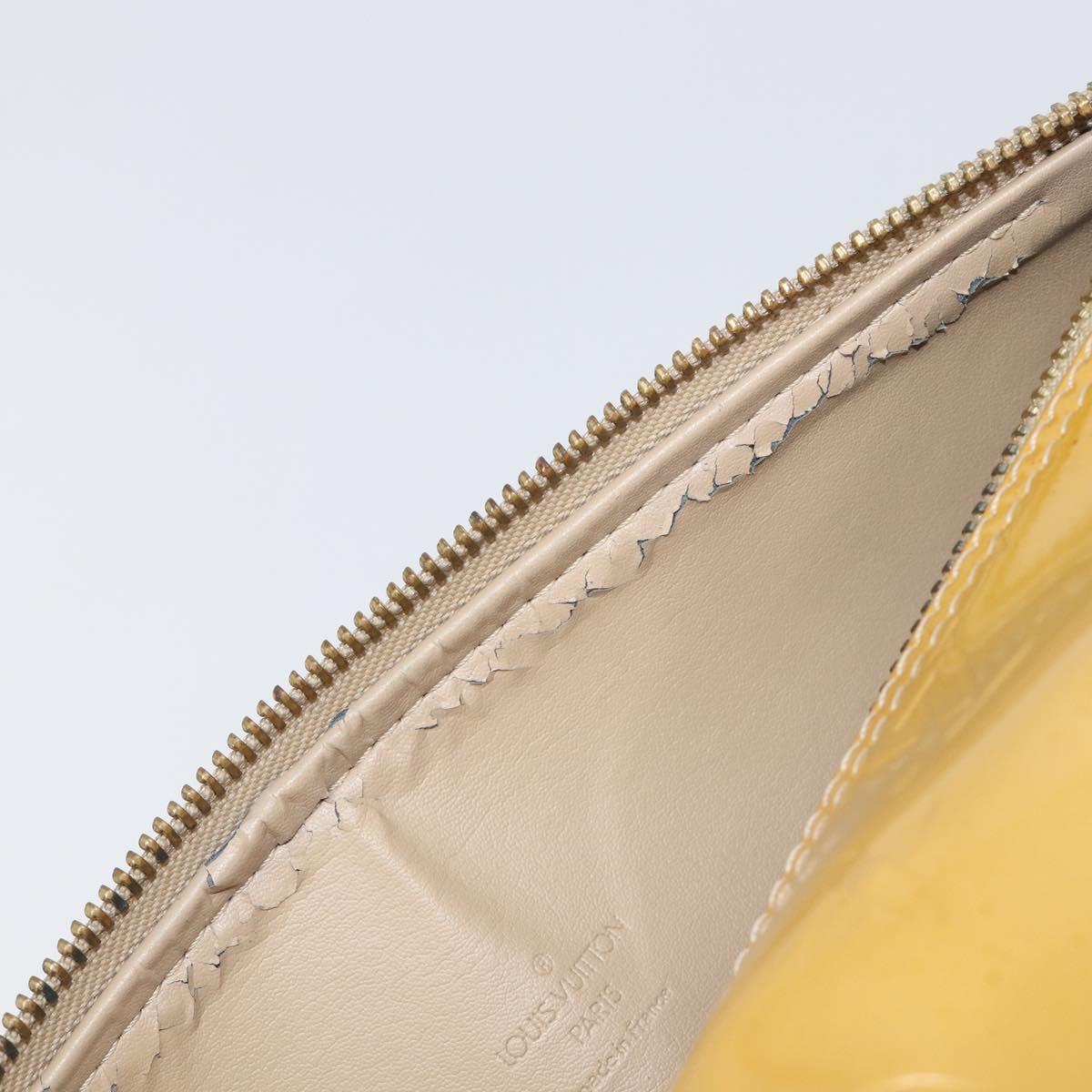 LOUIS VUITTON Monogram Vernis Bedford Hand Bag Beige M91006 LV Auth 207704A
