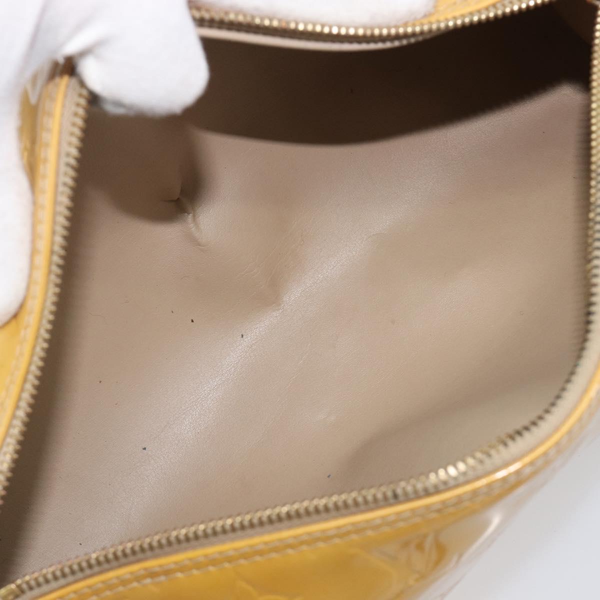 LOUIS VUITTON Monogram Vernis Bedford Hand Bag Beige M91006 LV Auth 207704A
