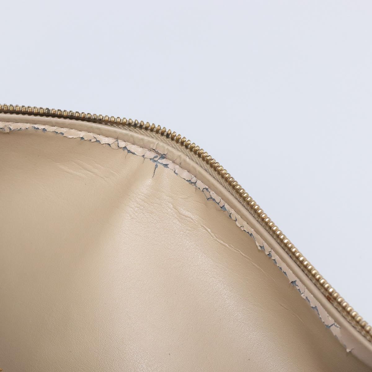 LOUIS VUITTON Monogram Vernis Bedford Hand Bag Beige M91006 LV Auth 207704A