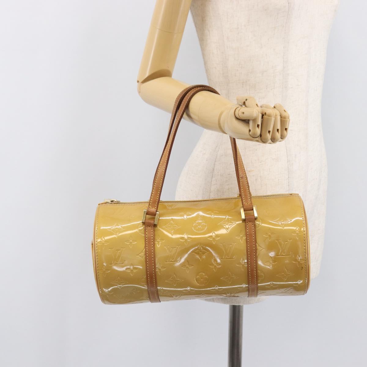 LOUIS VUITTON Monogram Vernis Bedford Hand Bag Beige M91006 LV Auth 207704A