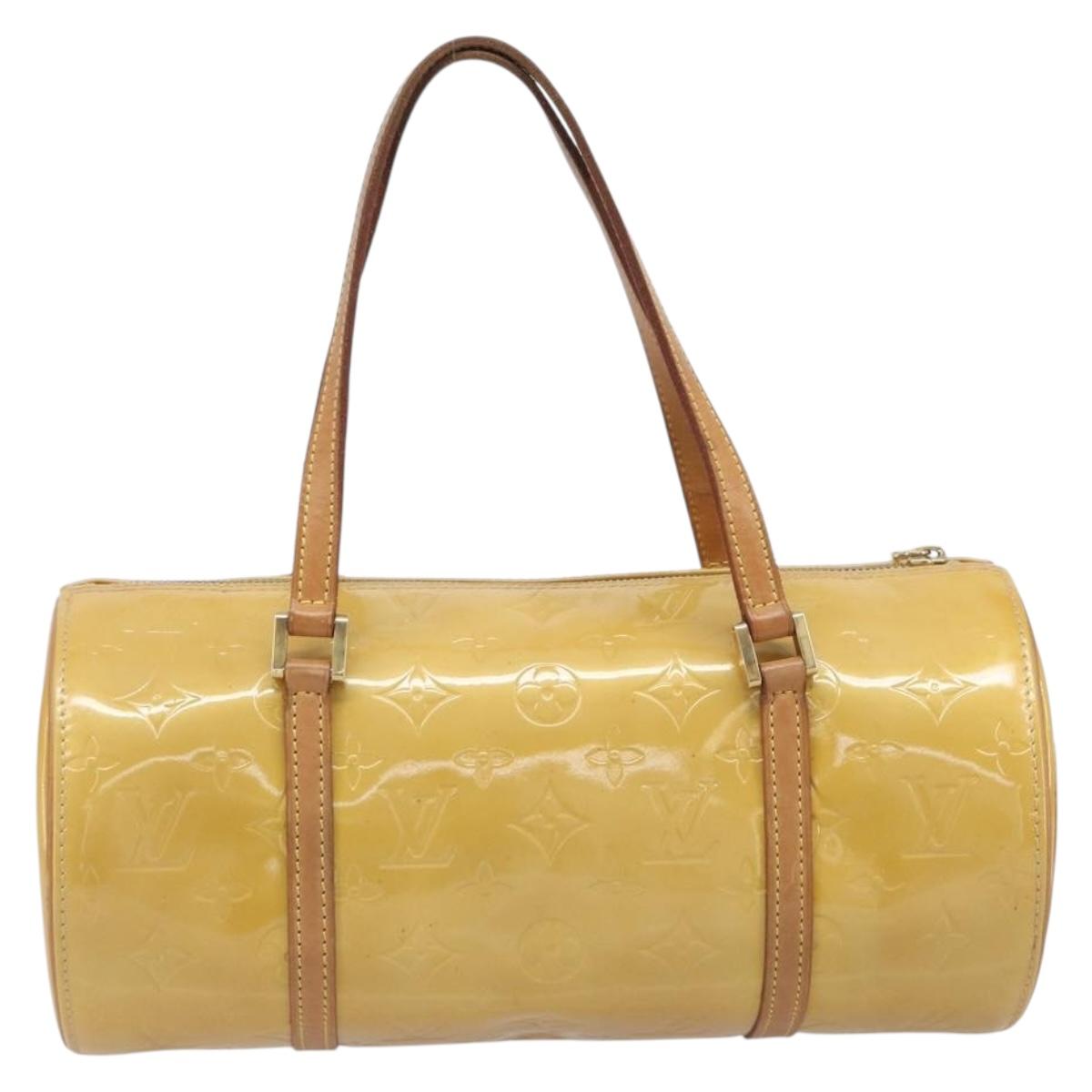 LOUIS VUITTON Monogram Vernis Bedford Hand Bag Beige M91006 LV Auth 207704A
