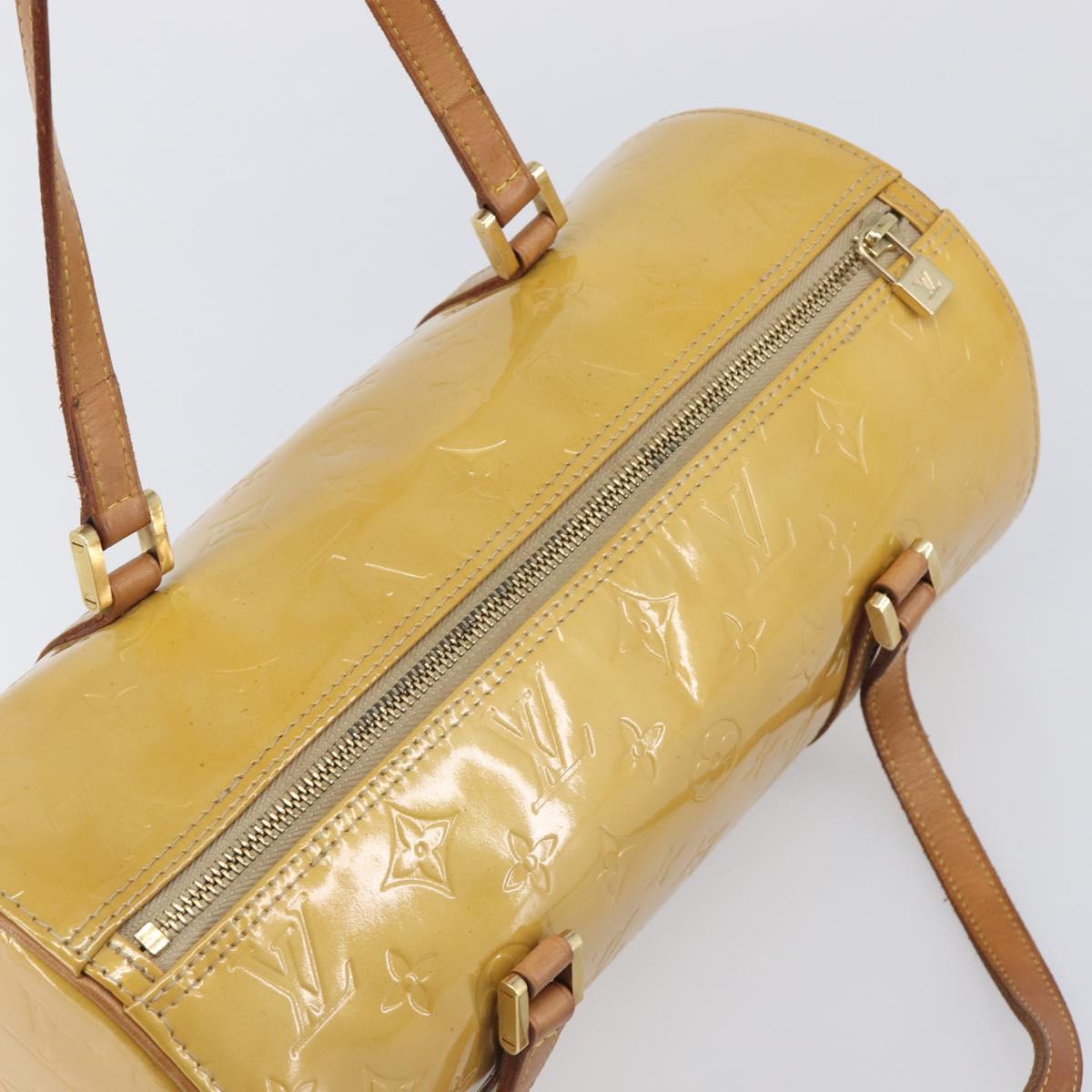 LOUIS VUITTON Monogram Vernis Bedford Hand Bag Beige M91006 LV Auth 207704A