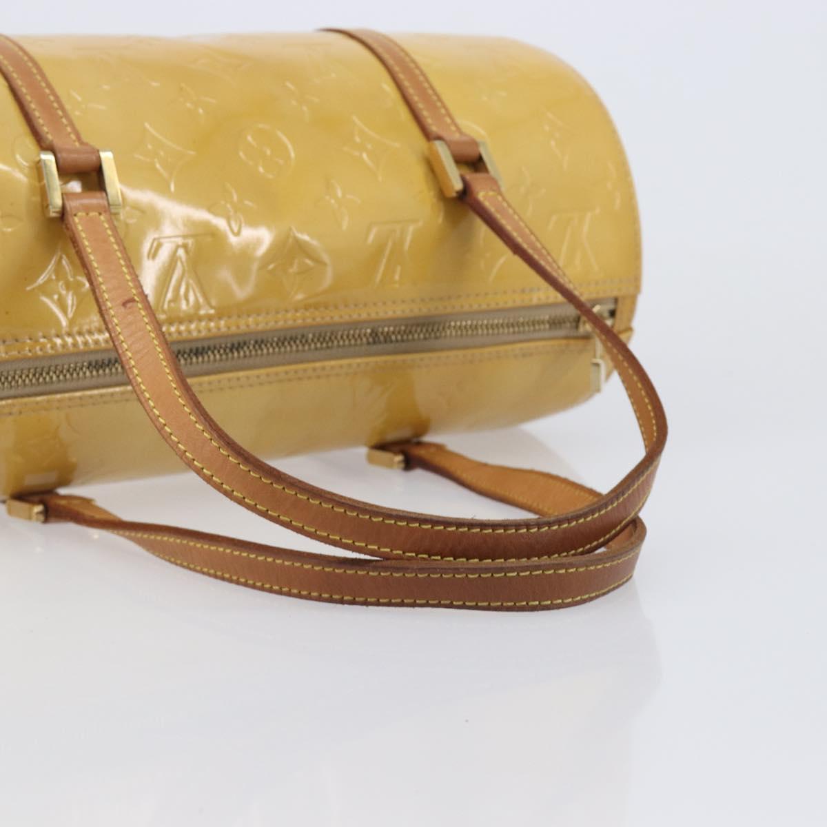 LOUIS VUITTON Monogram Vernis Bedford Hand Bag Beige M91006 LV Auth 207704A