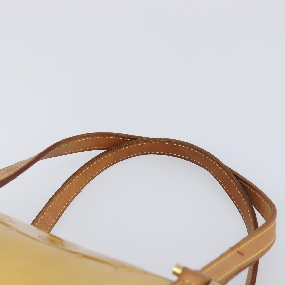 LOUIS VUITTON Monogram Vernis Bedford Hand Bag Beige M91006 LV Auth 207704A