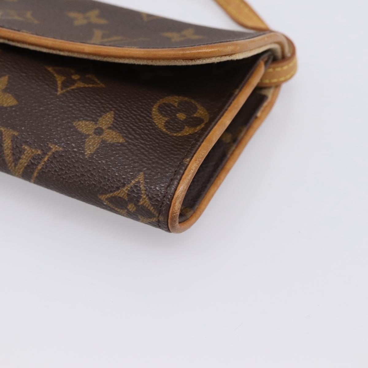 LOUIS VUITTON Monogram Pochette Twin PM Shoulder Bag M51854 LV Auth 207705