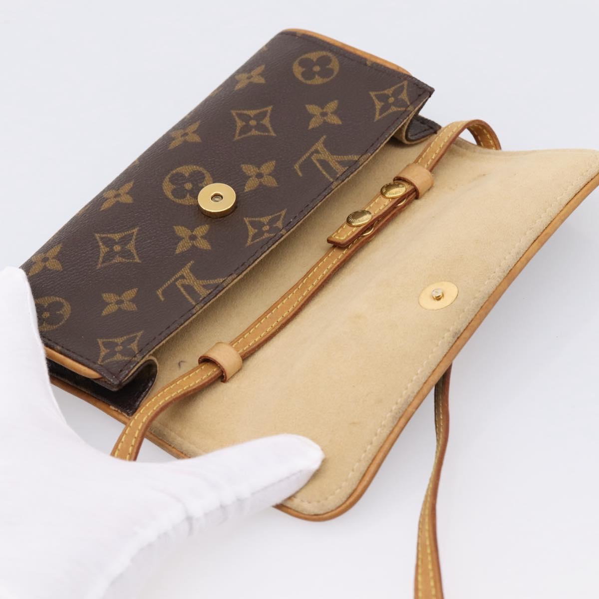 LOUIS VUITTON Monogram Pochette Twin PM Shoulder Bag M51854 LV Auth 207705