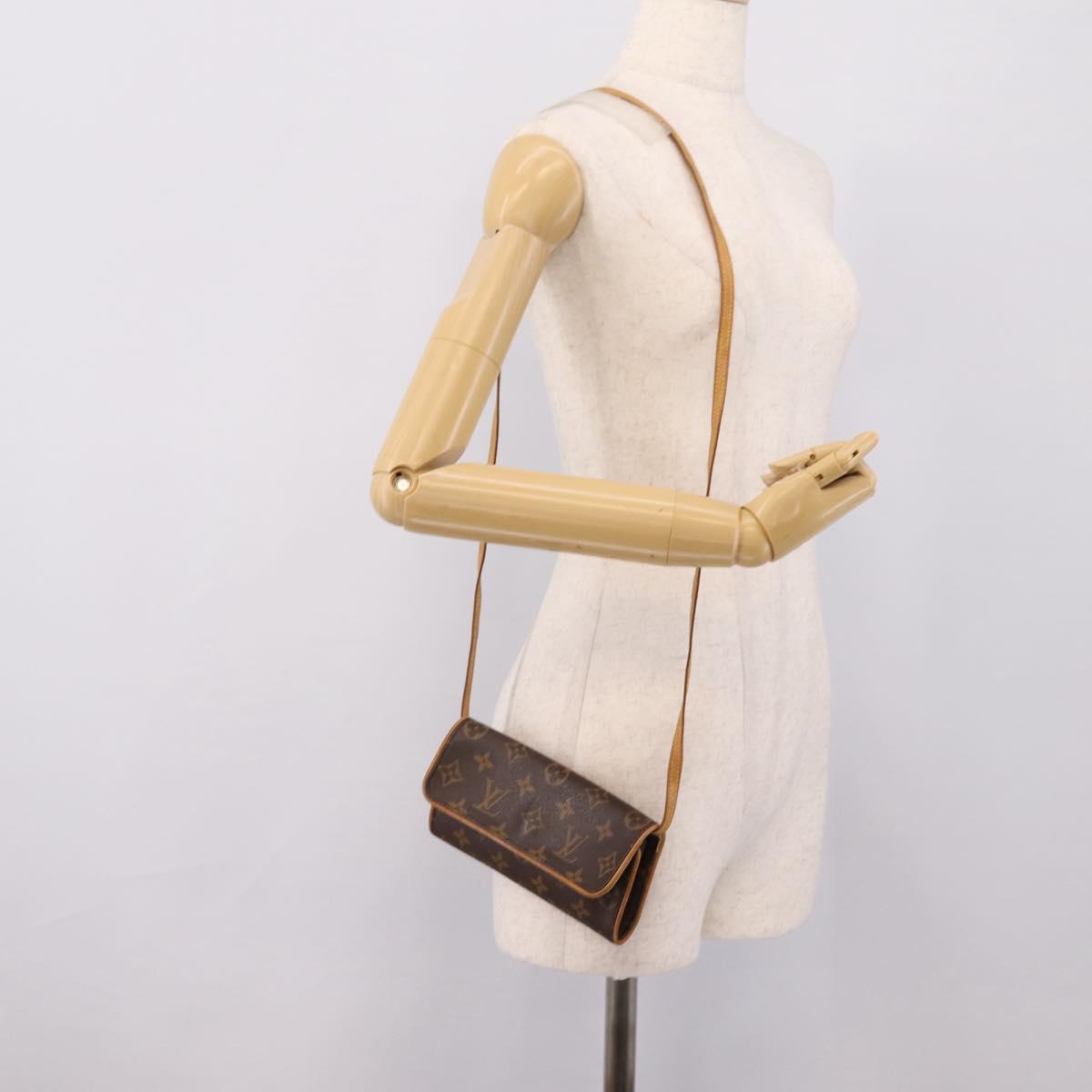 LOUIS VUITTON Monogram Pochette Twin PM Shoulder Bag M51854 LV Auth 207705