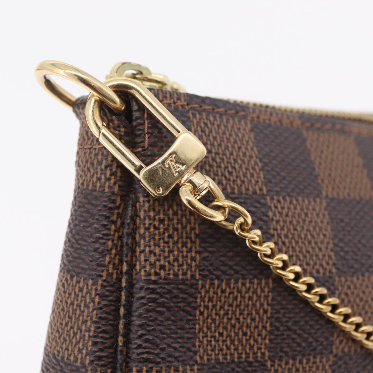 LOUIS VUITTON Damier Ebene Mini Pochette Accessoires Pouch N58009 Auth 207712V
