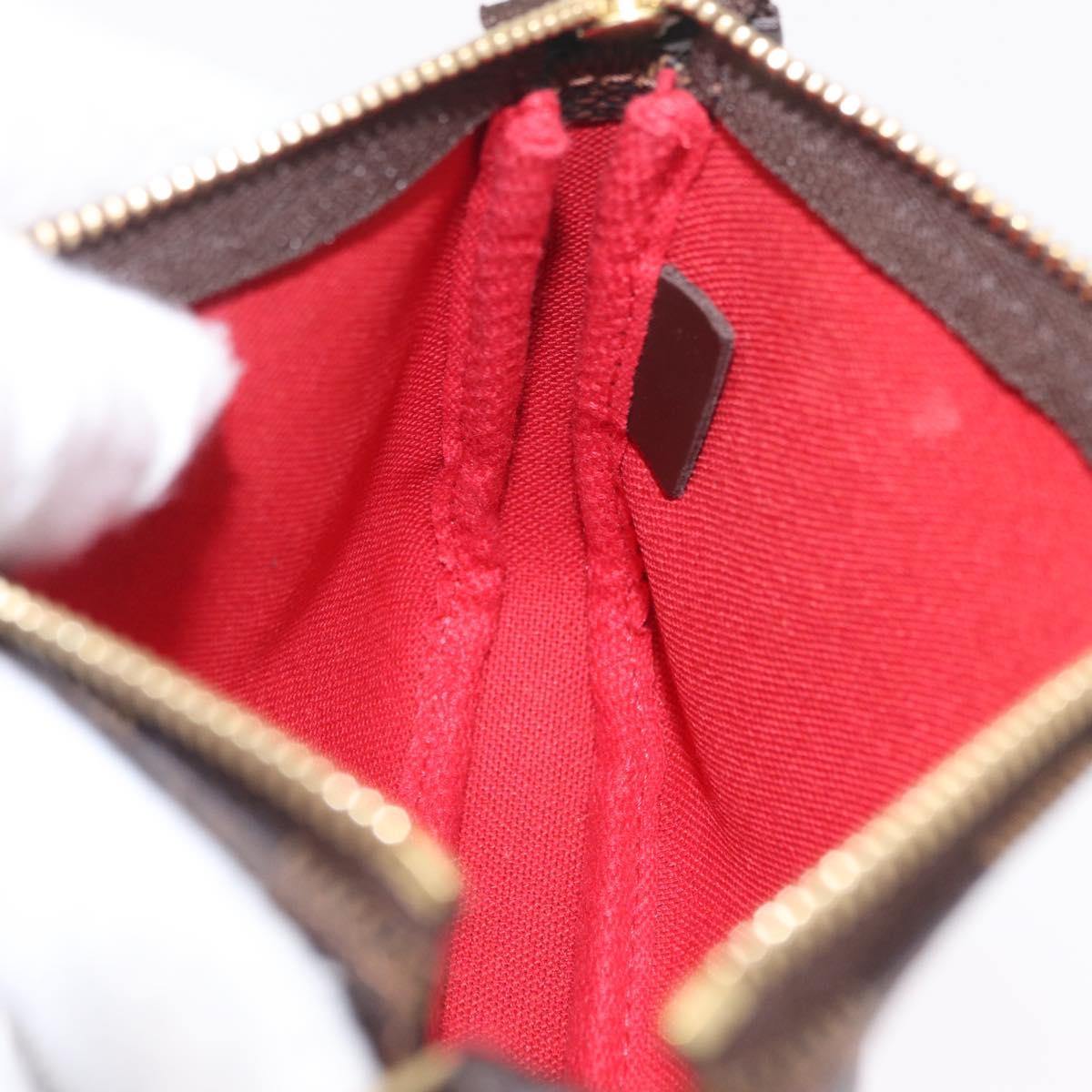 LOUIS VUITTON Damier Ebene Mini Pochette Accessoires Pouch N58009 Auth 207712V