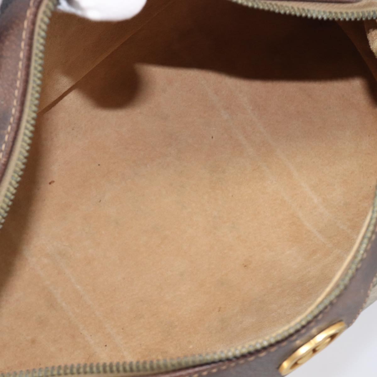 GUCCI GG Supreme Boston Bag PVC Beige Gold Tone 25 02 2112 Auth 207725