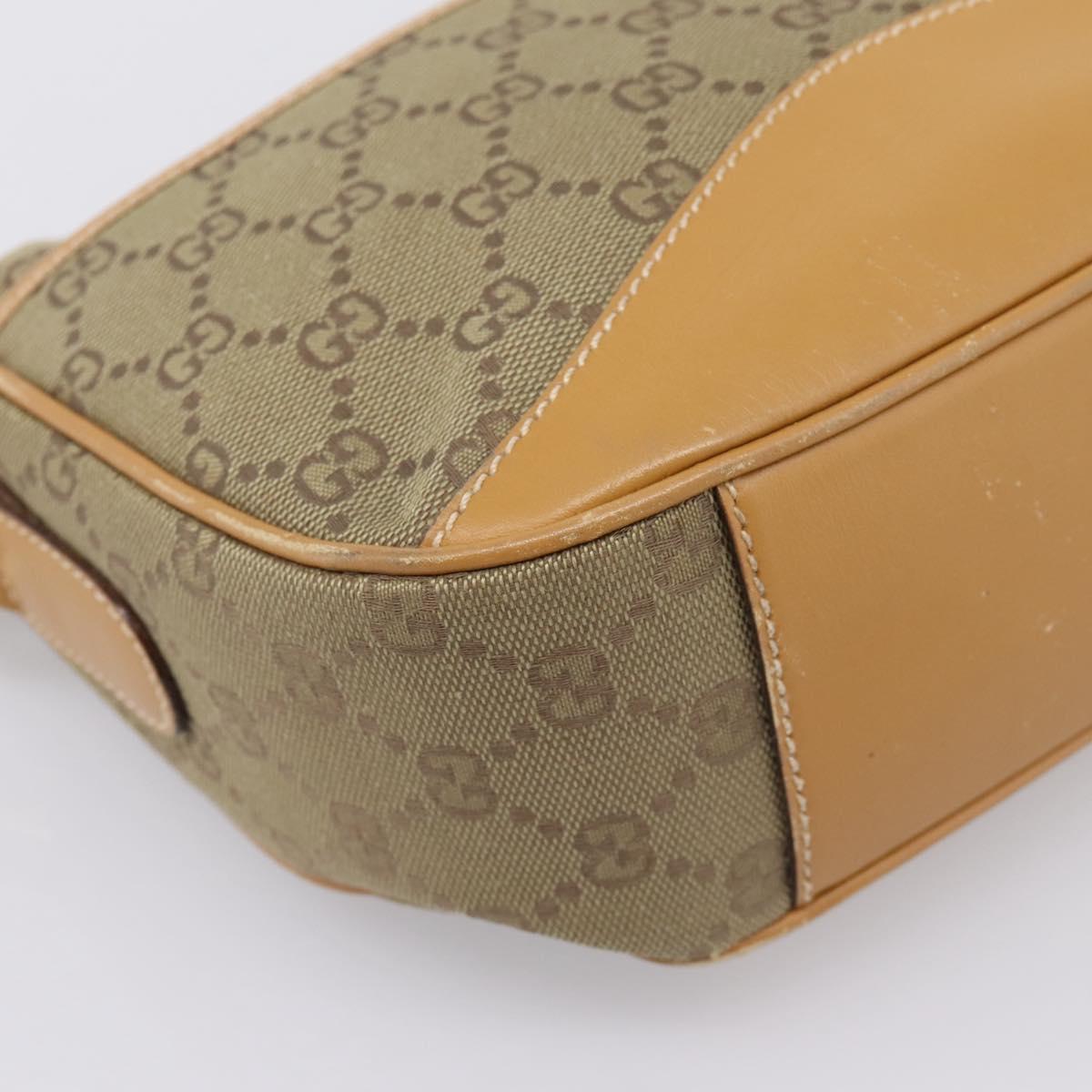 GUCCI GG Canvas Shoulder Bag Beige Gold Tone 007 290 4 0209 0 Auth 207728
