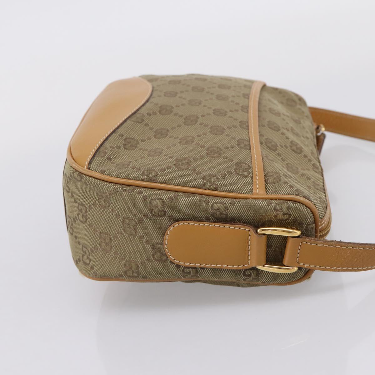 GUCCI GG Canvas Shoulder Bag Beige Gold Tone 007 290 4 0209 0 Auth 207728