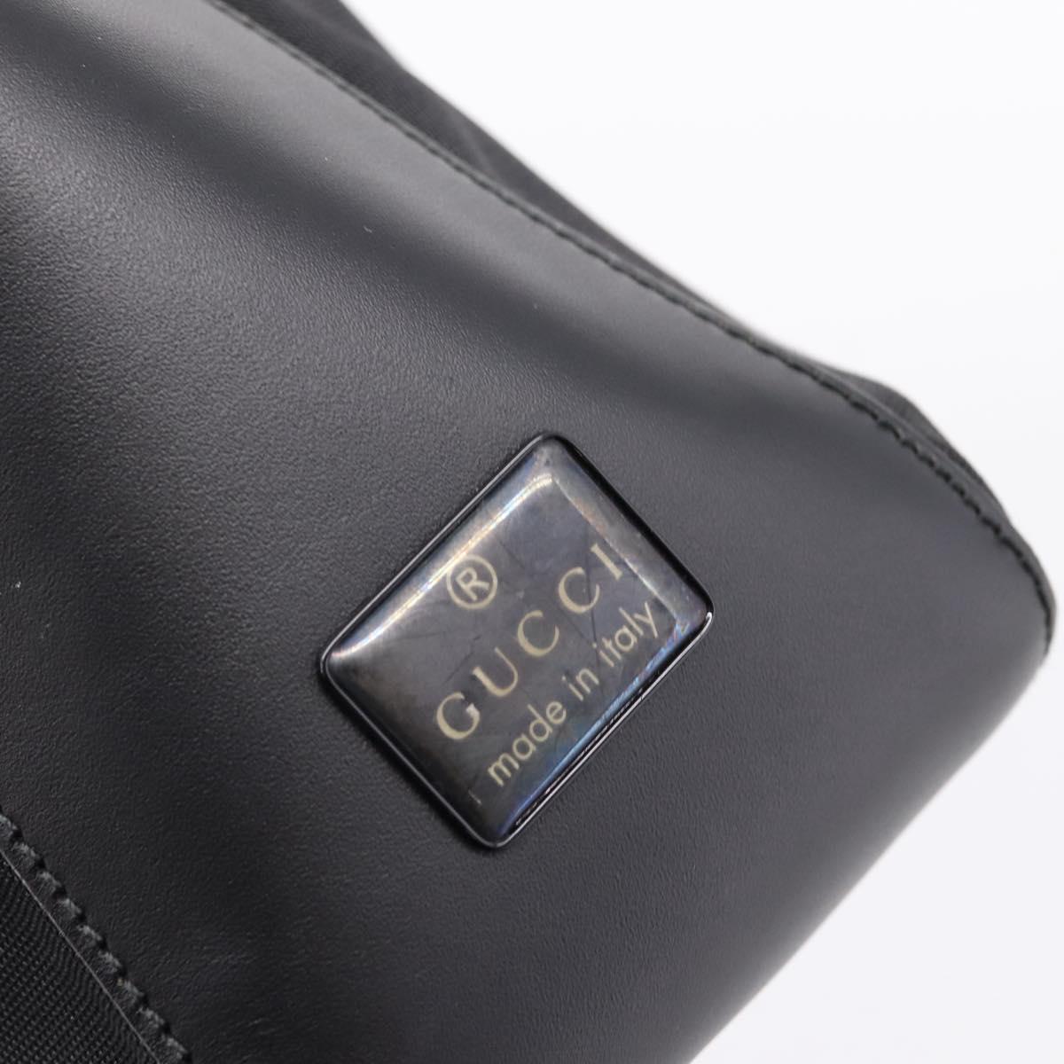 GUCCI Shoulder Bag Canvas Black Silver 001 3766 Auth 207730A