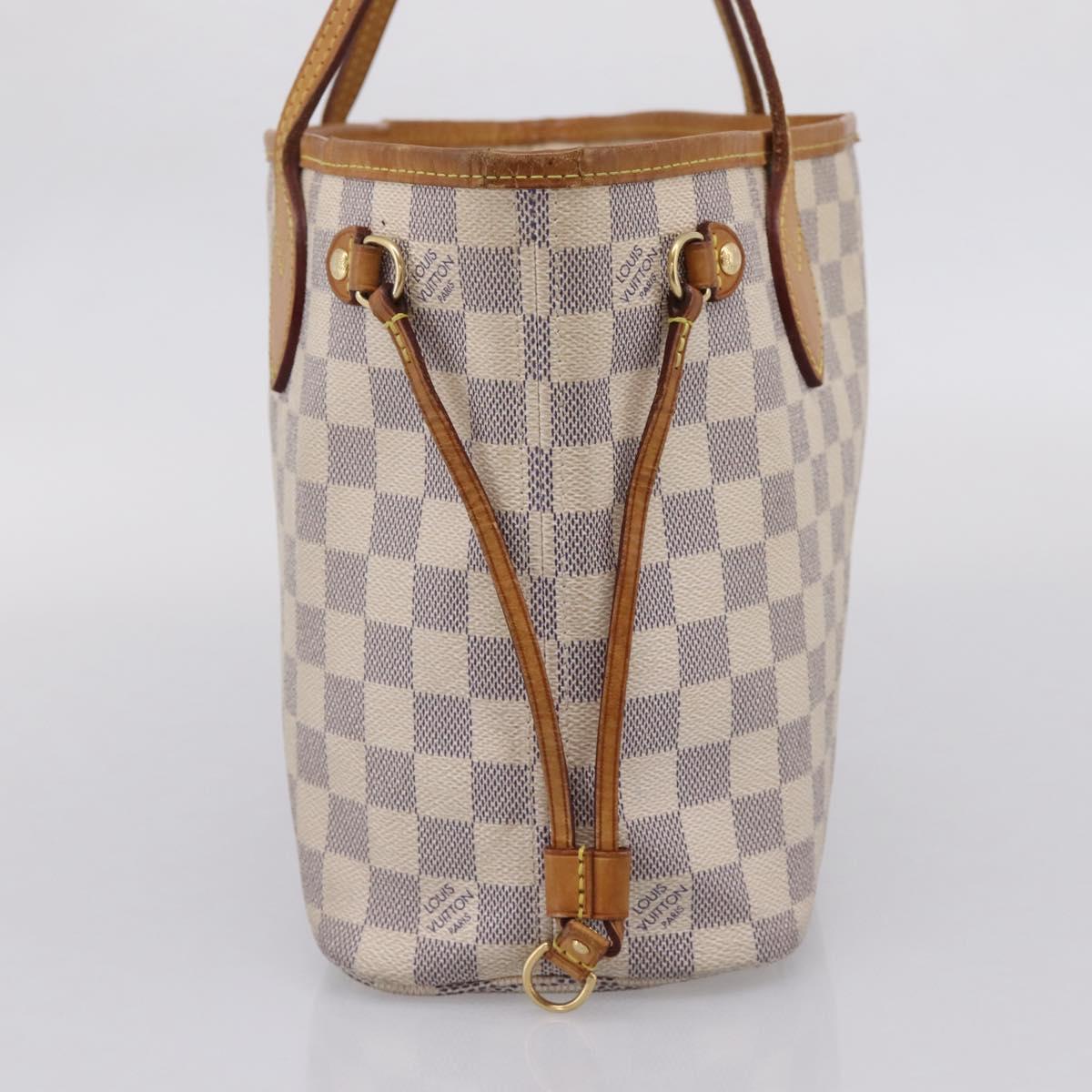 LOUIS VUITTON Damier Azur Neverfull PM Tote Bag N41362 LV Auth 207748A