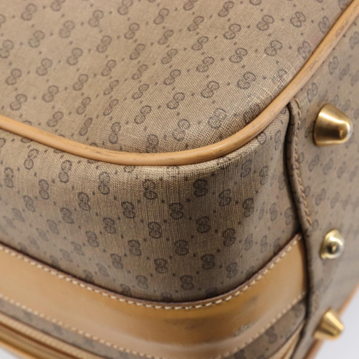 GUCCI Micro GG Trunk PVC Beige Gold Tone 010 3904908 60 Auth 207749A