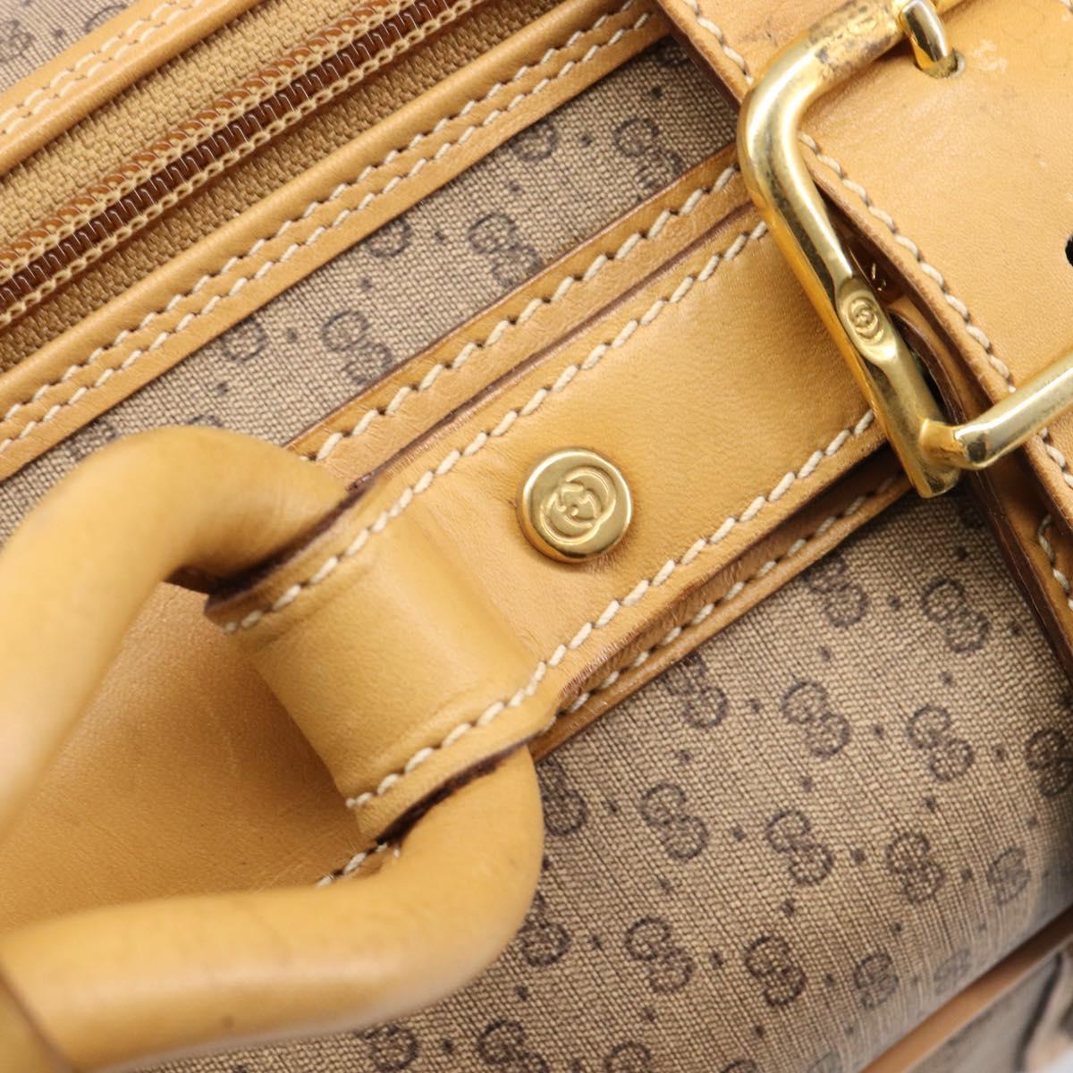 GUCCI Micro GG Trunk PVC Beige Gold Tone 010 3904908 60 Auth 207749A