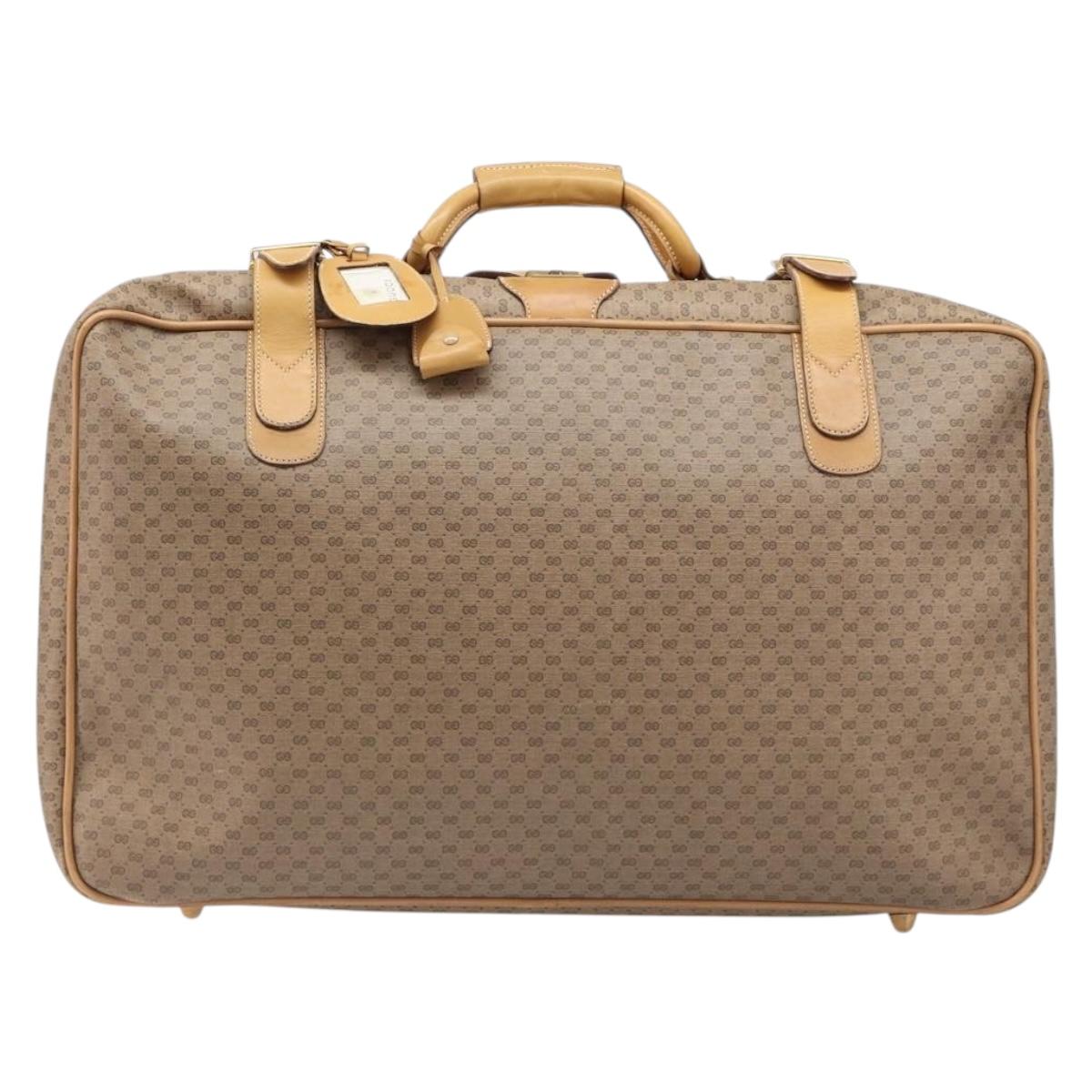 GUCCI Micro GG Trunk PVC Beige Gold Tone 010 3904908 60 Auth 207749A