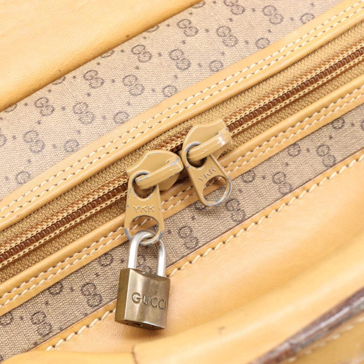GUCCI Micro GG Trunk PVC Beige Gold Tone 010 3904908 60 Auth 207749A