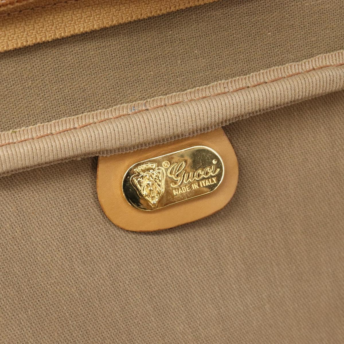 GUCCI Micro GG Trunk PVC Beige Gold Tone 010 3904908 60 Auth 207749A