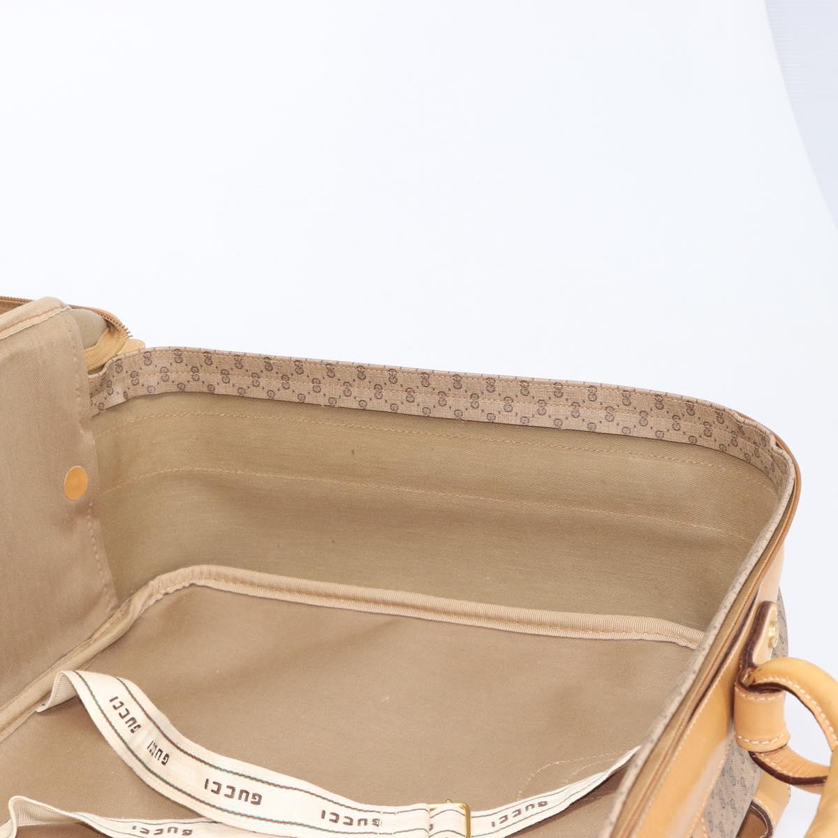 GUCCI Micro GG Trunk PVC Beige Gold Tone 010 3904908 60 Auth 207749A