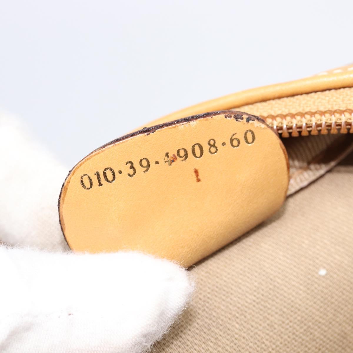 GUCCI Micro GG Trunk PVC Beige Gold Tone 010 3904908 60 Auth 207749A