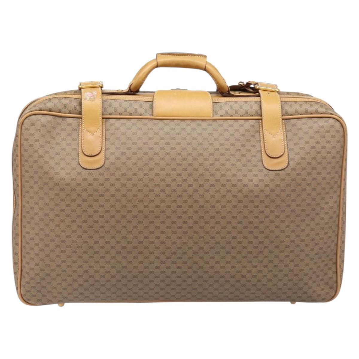 GUCCI Micro GG Trunk PVC Beige Gold Tone 010 3904908 60 Auth 207749A
