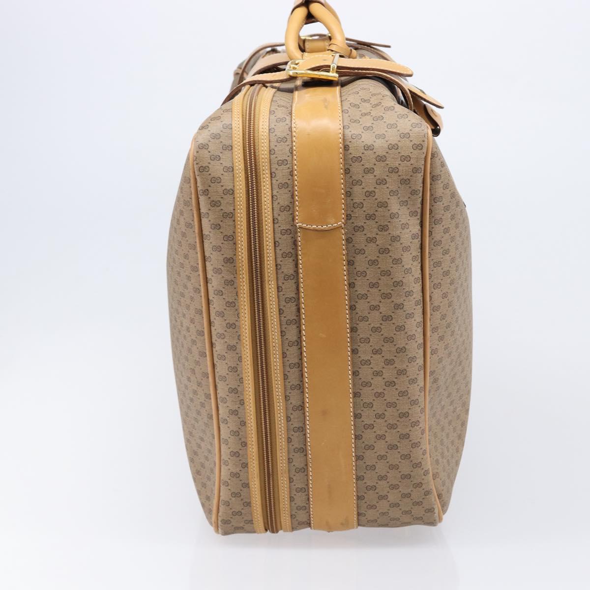GUCCI Micro GG Trunk PVC Beige Gold Tone 010 3904908 60 Auth 207749A