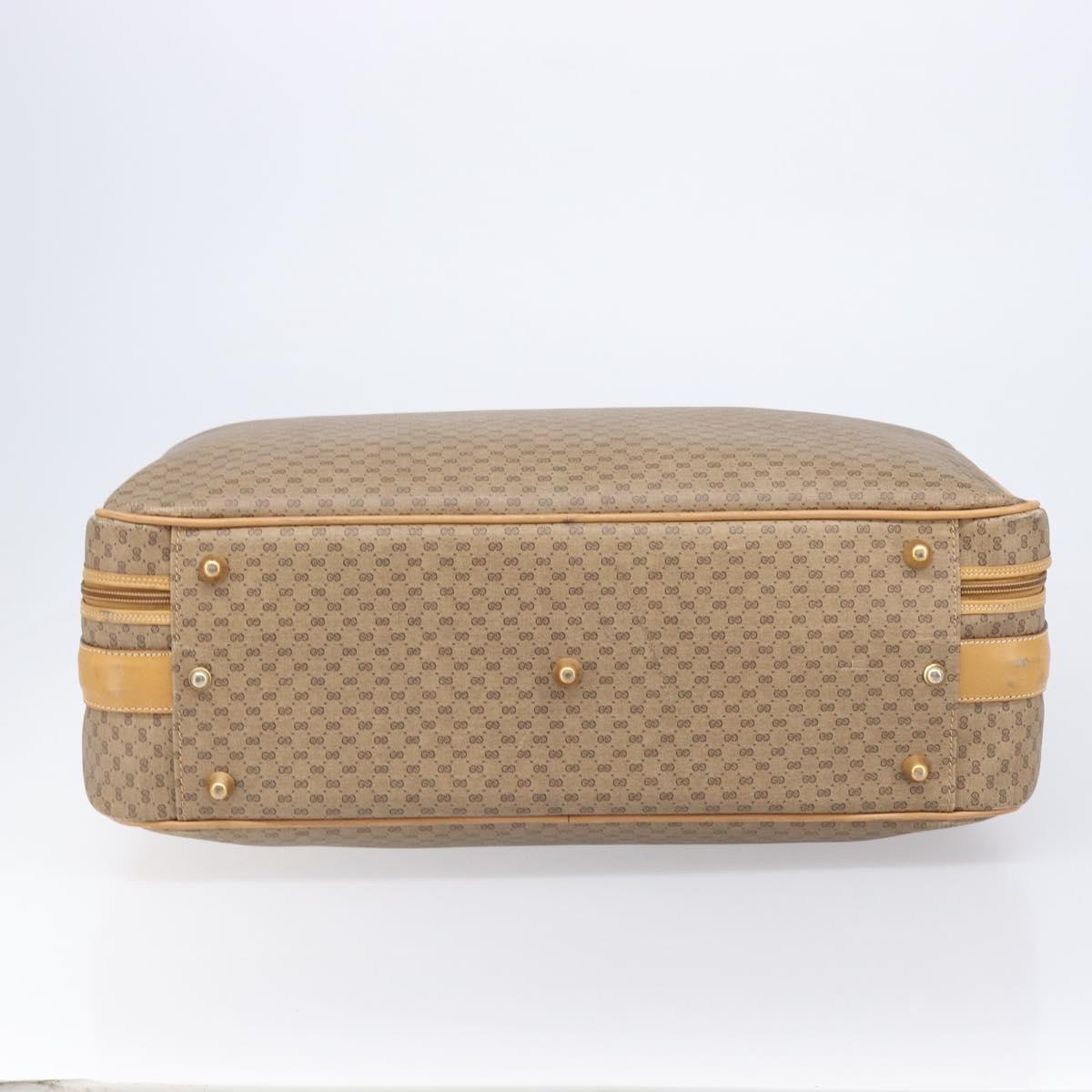 GUCCI Micro GG Trunk PVC Beige Gold Tone 010 3904908 60 Auth 207749A