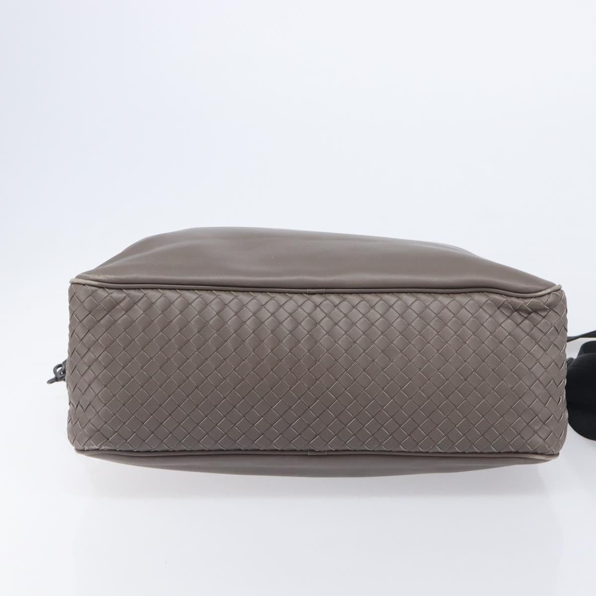Bottega Veneta INTRECCIATO Business Bag Leather 2way Gray Auth 207753A