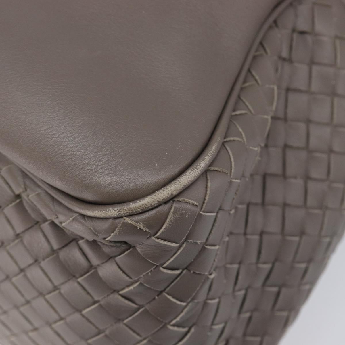 Bottega Veneta INTRECCIATO Business Bag Leather 2way Gray Auth 207753A