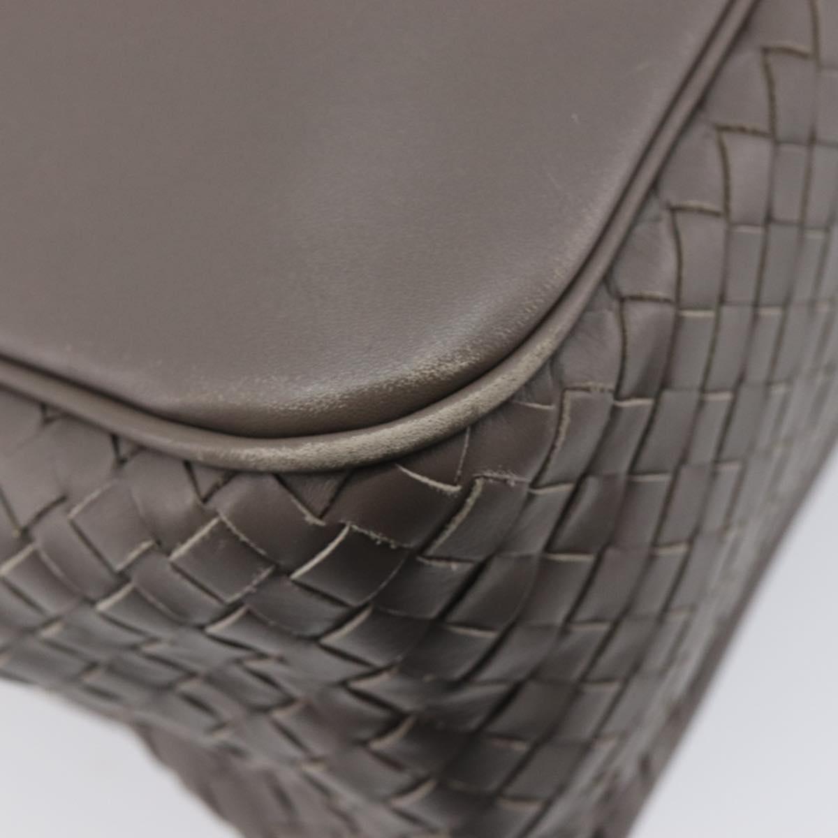 Bottega Veneta INTRECCIATO Business Bag Leather 2way Gray Auth 207753A