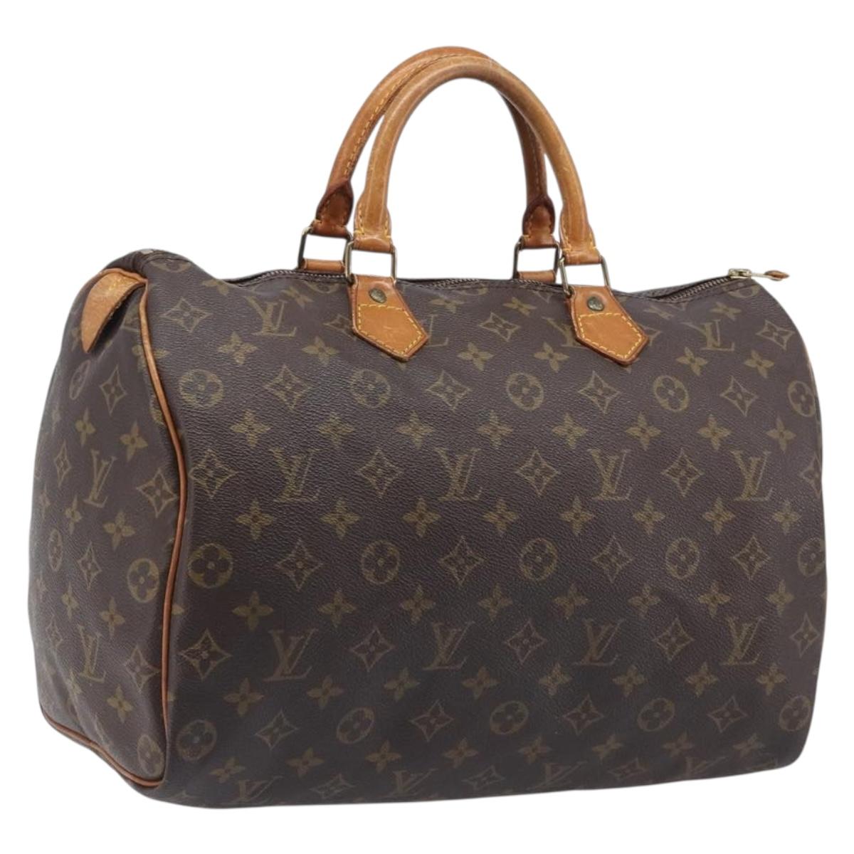 LOUIS VUITTON Monogram Speedy 35 Hand Bag M41524 LV Auth 207755