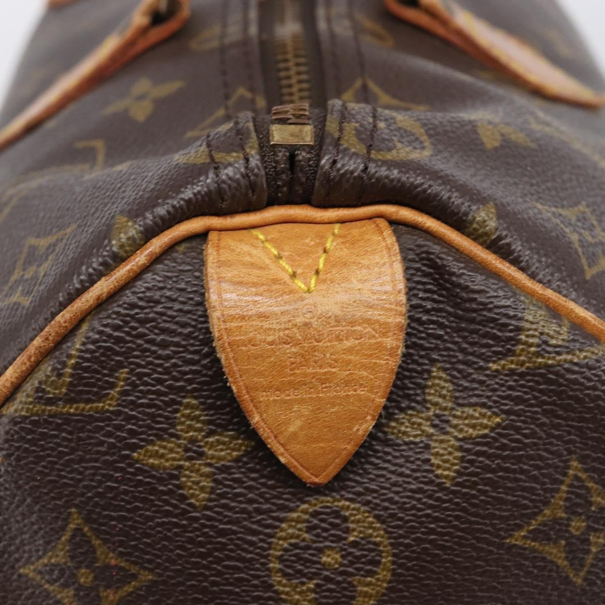 LOUIS VUITTON Monogram Speedy 35 Hand Bag M41524 LV Auth 207755