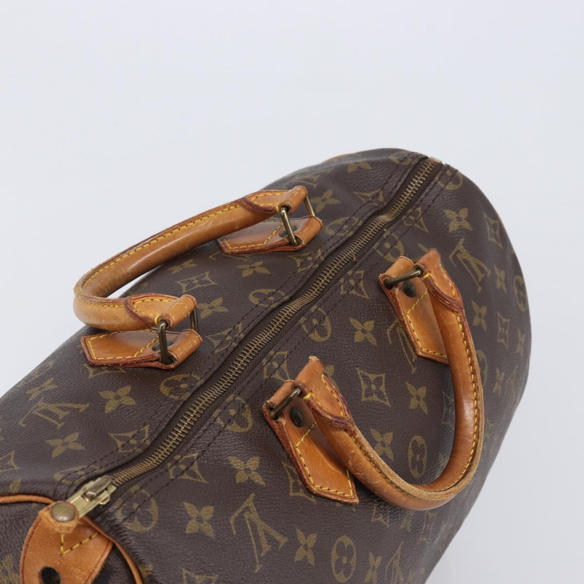 LOUIS VUITTON Monogram Speedy 35 Hand Bag M41524 LV Auth 207755