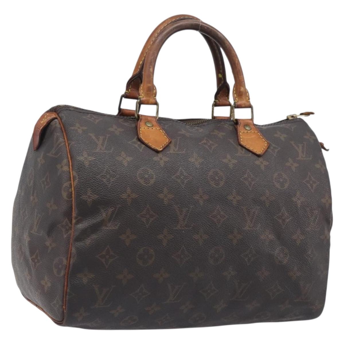 LOUIS VUITTON Monogram Speedy 30 Hand Bag M41526 LV Auth 207759