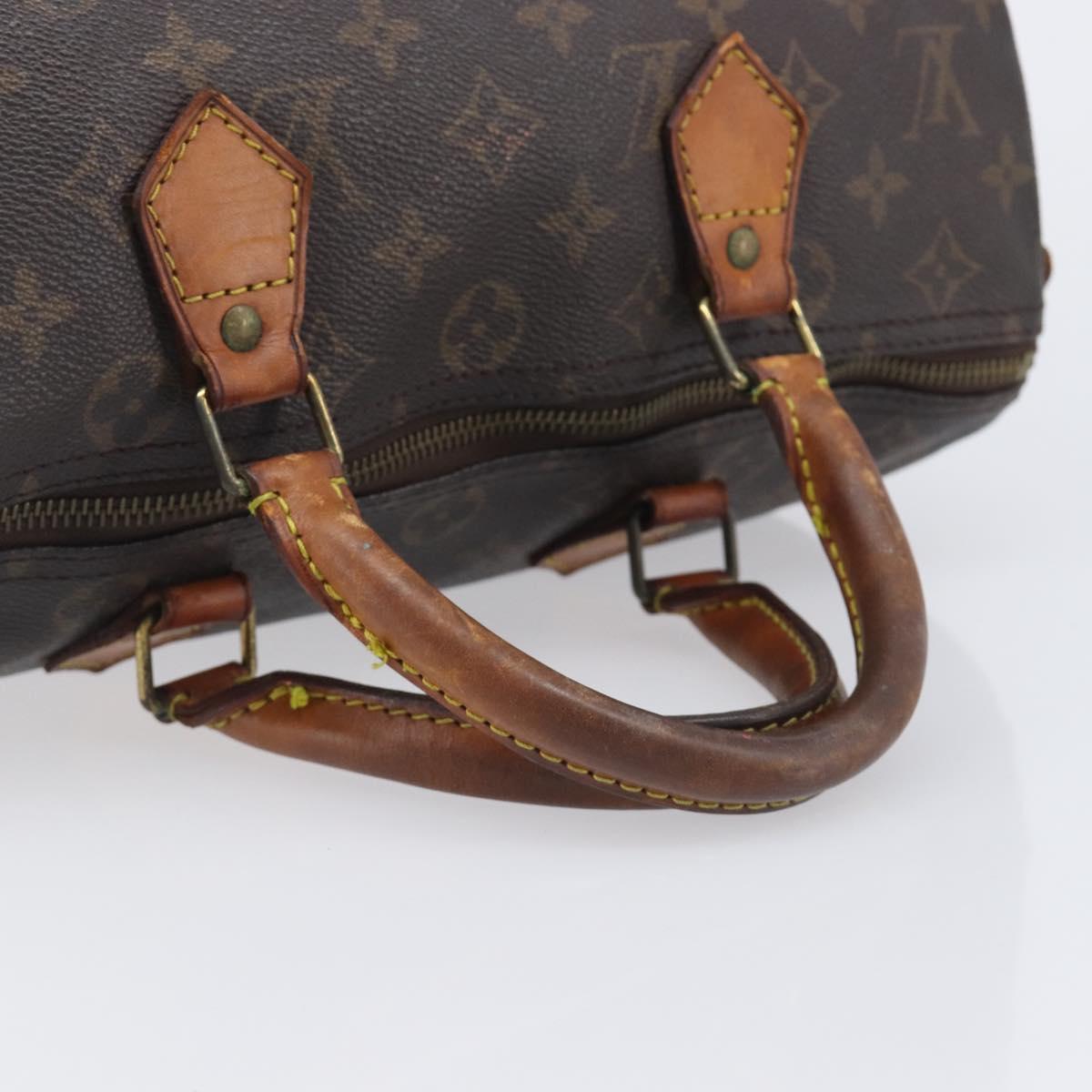 LOUIS VUITTON Monogram Speedy 30 Hand Bag M41526 LV Auth 207759