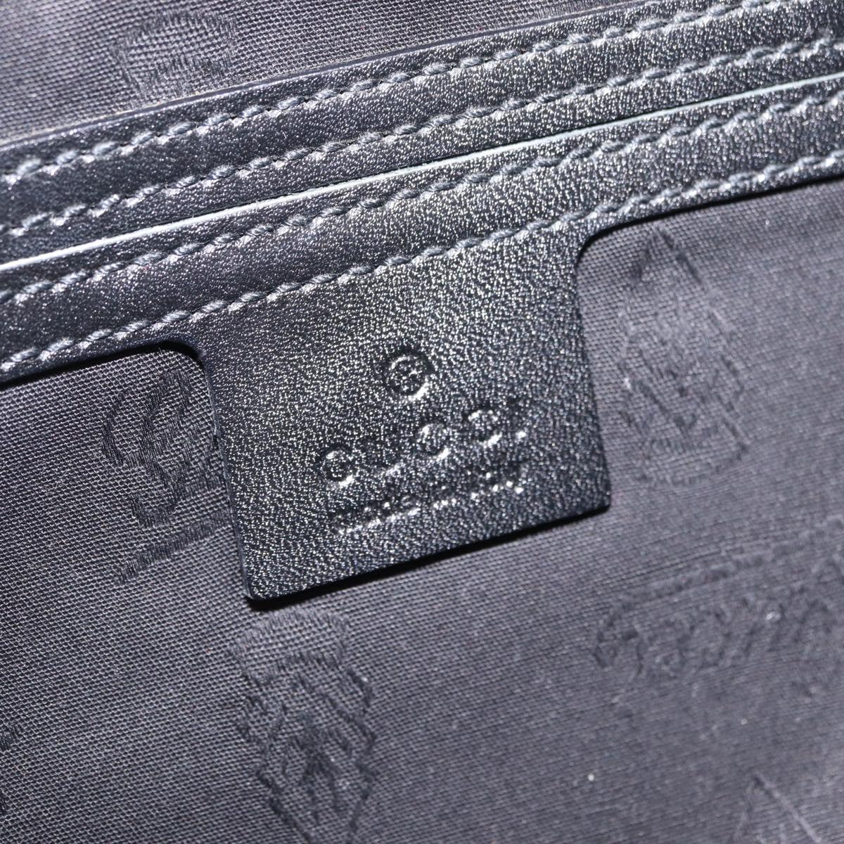 GUCCI GG Implementation Body Bag PVC Black Silver 233269 Auth 207765V