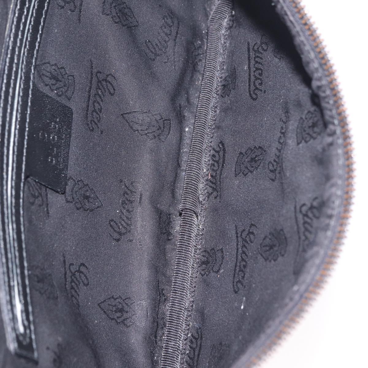 GUCCI GG Implementation Body Bag PVC Black Silver 233269 Auth 207765V