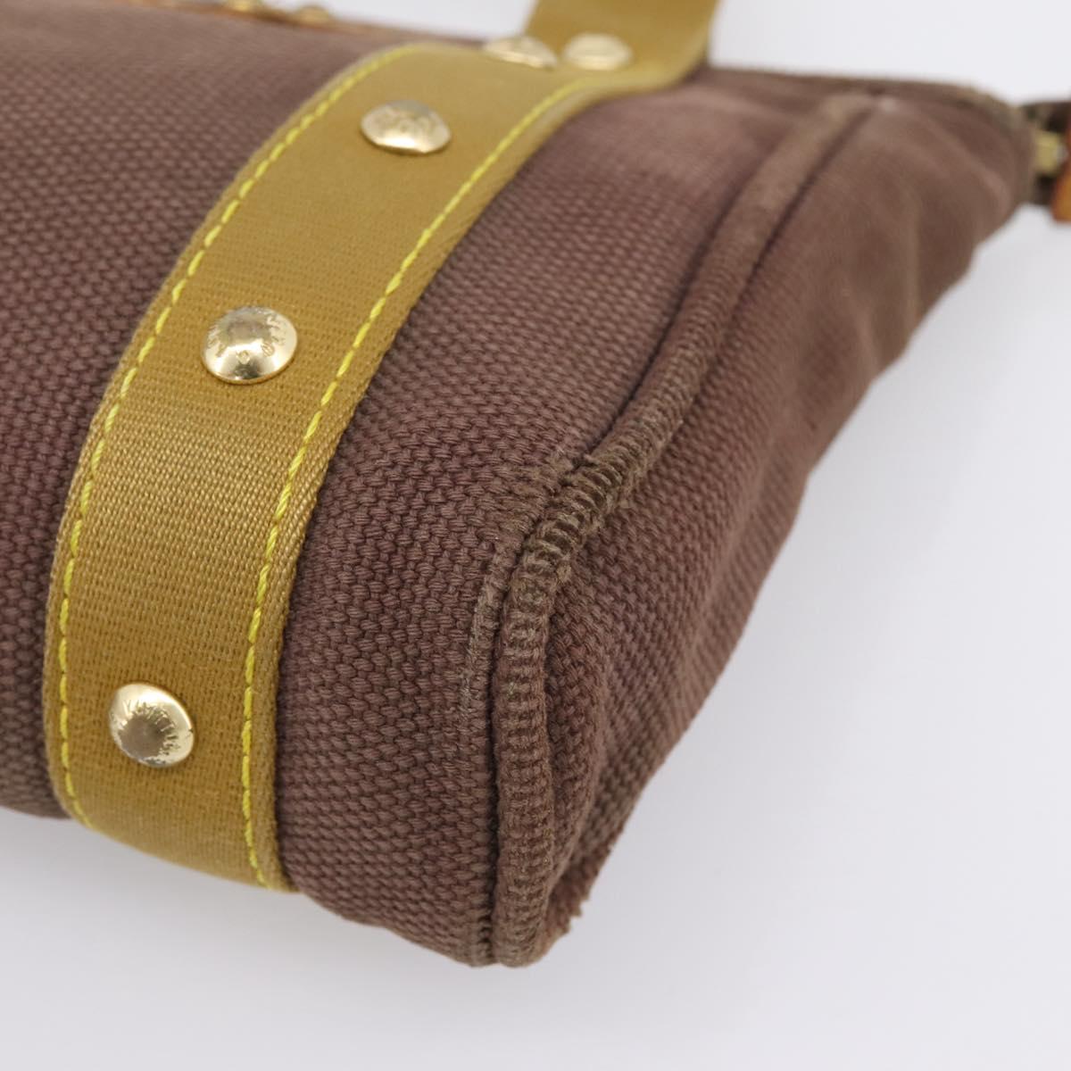 LOUIS VUITTON Antigua Cabas PM Hand Bag Canvas Brown M40089 LV Auth 207775