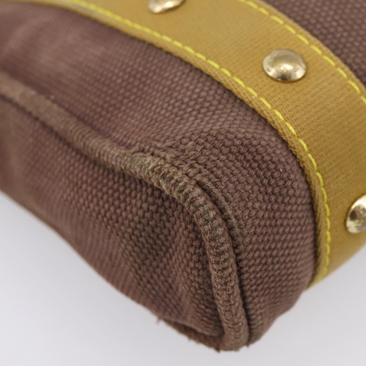 LOUIS VUITTON Antigua Cabas PM Hand Bag Canvas Brown M40089 LV Auth 207775
