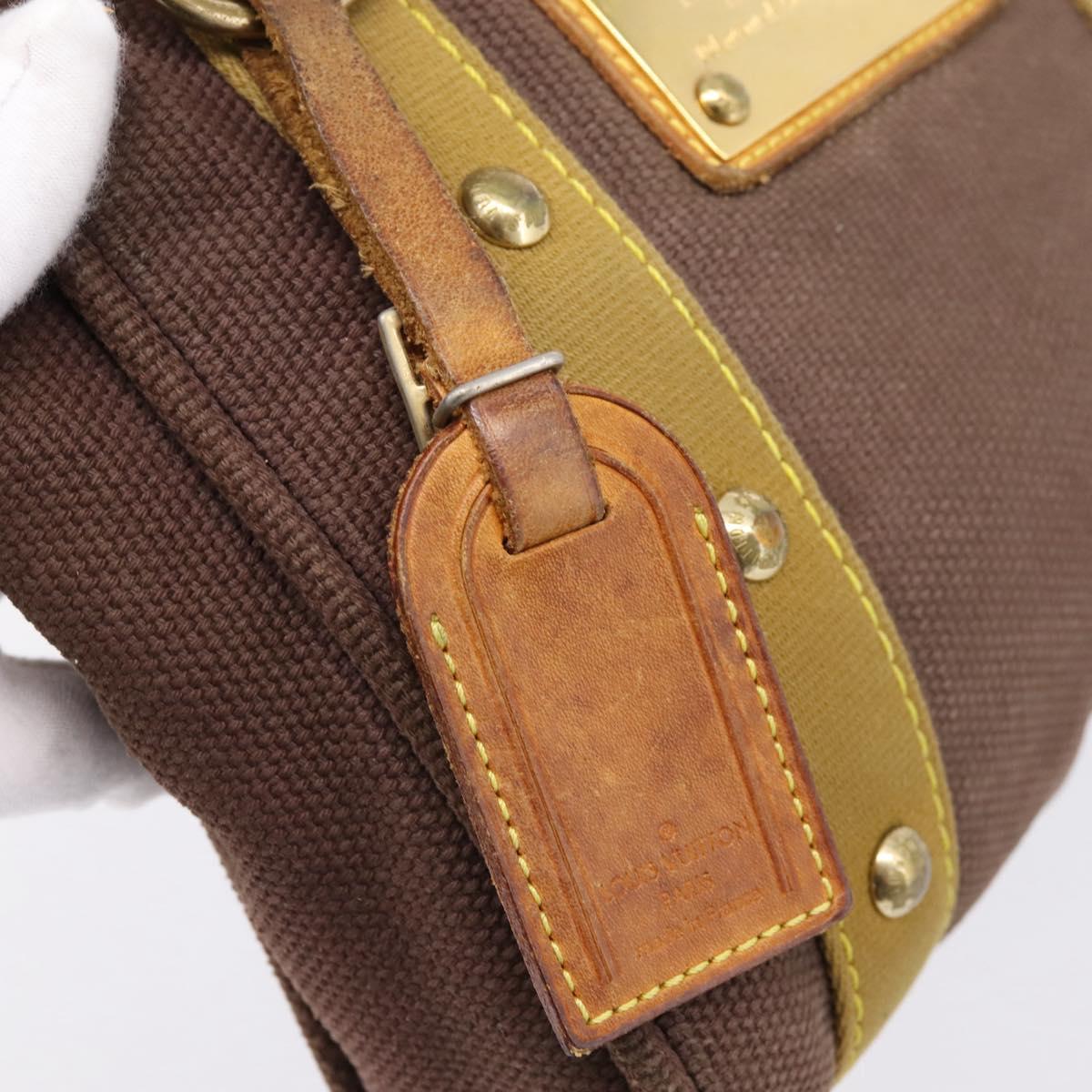 LOUIS VUITTON Antigua Cabas PM Hand Bag Canvas Brown M40089 LV Auth 207775